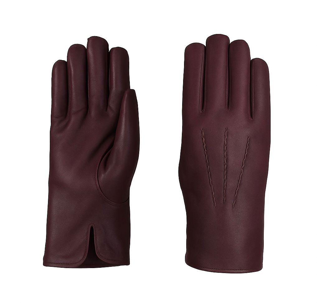 Guanti da uomo classici in pelle foderati in cashmere