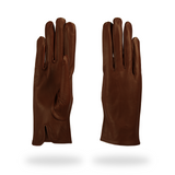 Gants classiques en cuir véritable non doublés pour femmes en métis