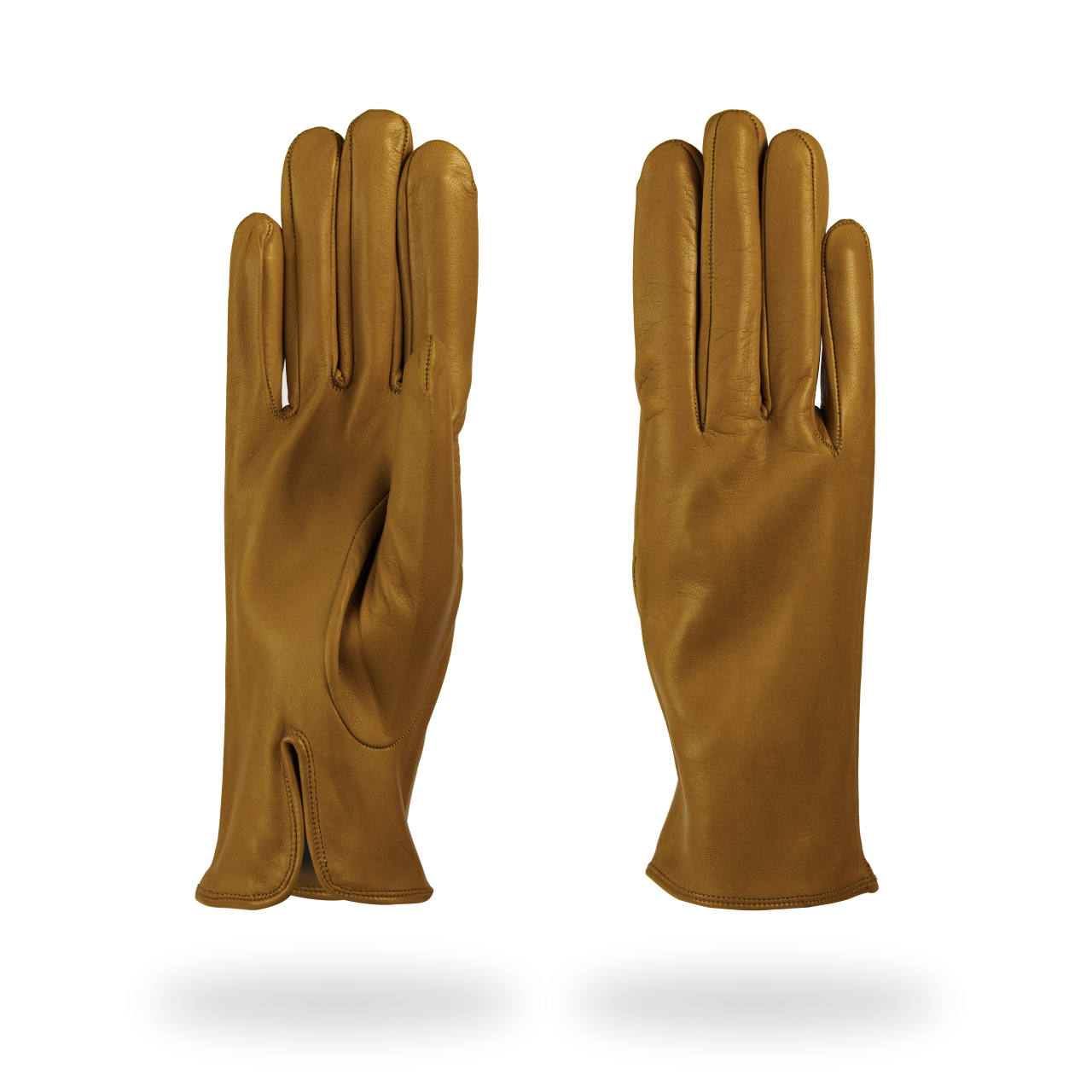 Gants classiques en cuir véritable non doublés pour femmes en métis