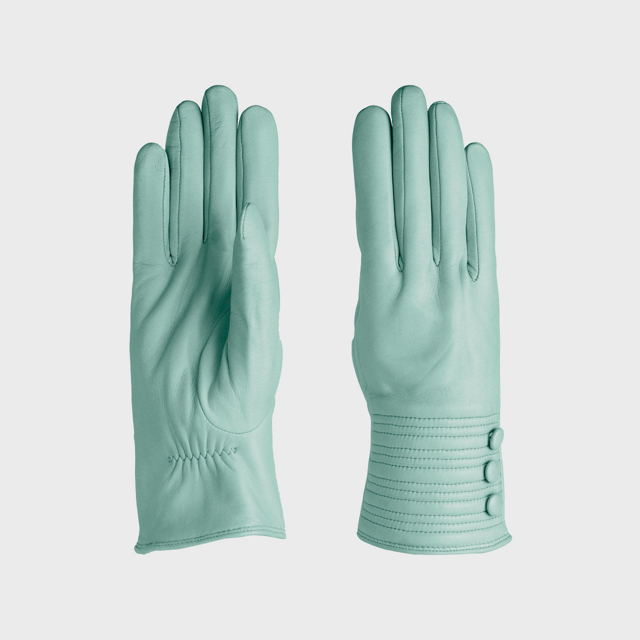 handschuhe mint Trendiger Handschuh aus echtem Metis-Leder mit Kaschmirfutter. – Gloves