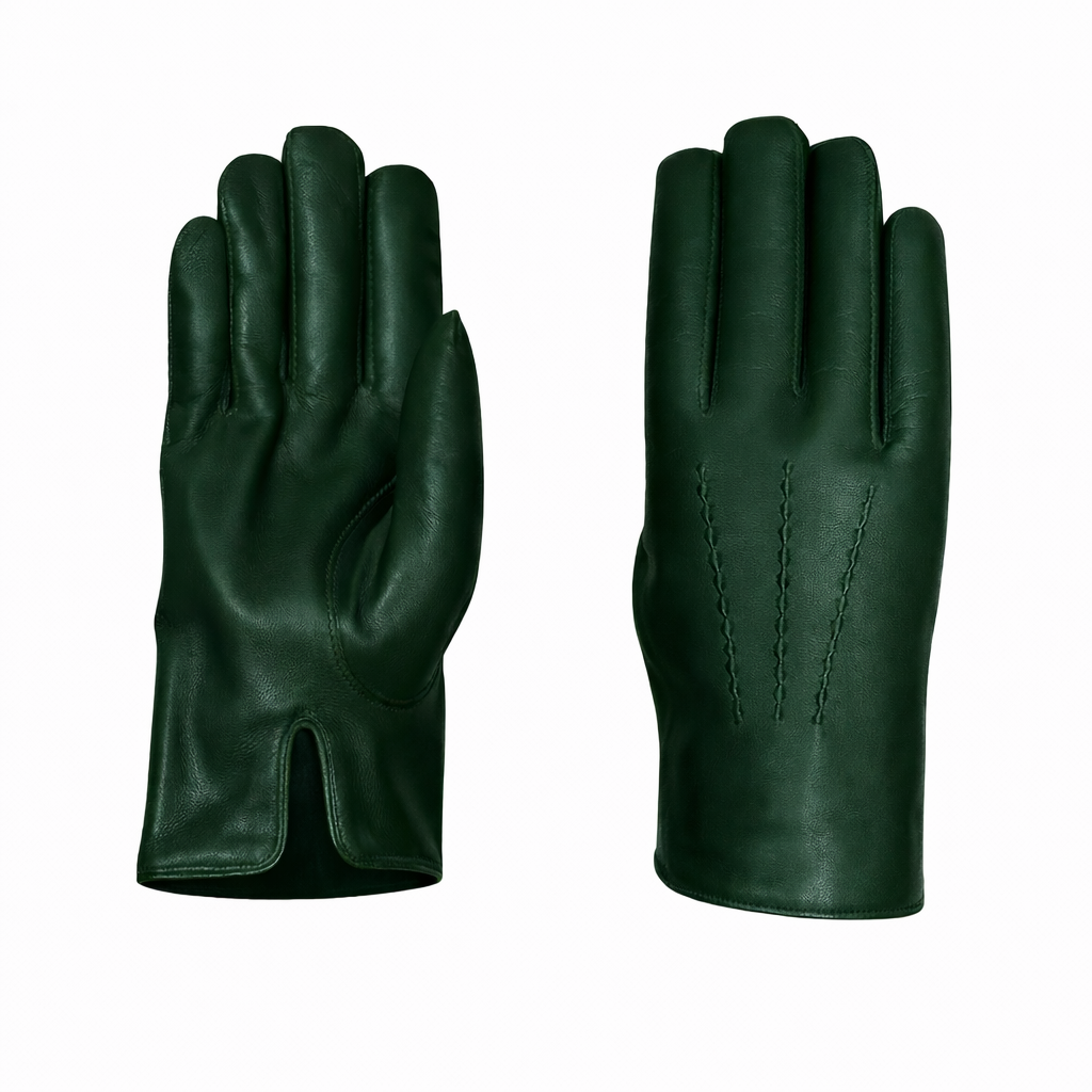 Gants classiques en cuir pour hommes avec doublure en cachemire