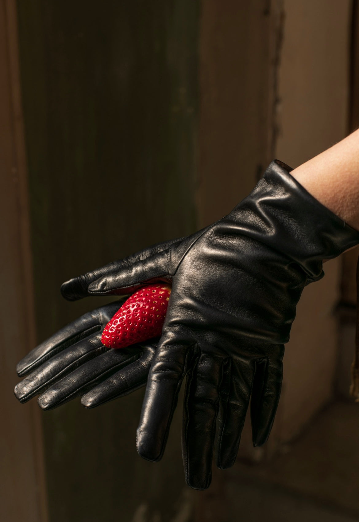 Classic women's gloves in genuine metis leather lined in cashmere