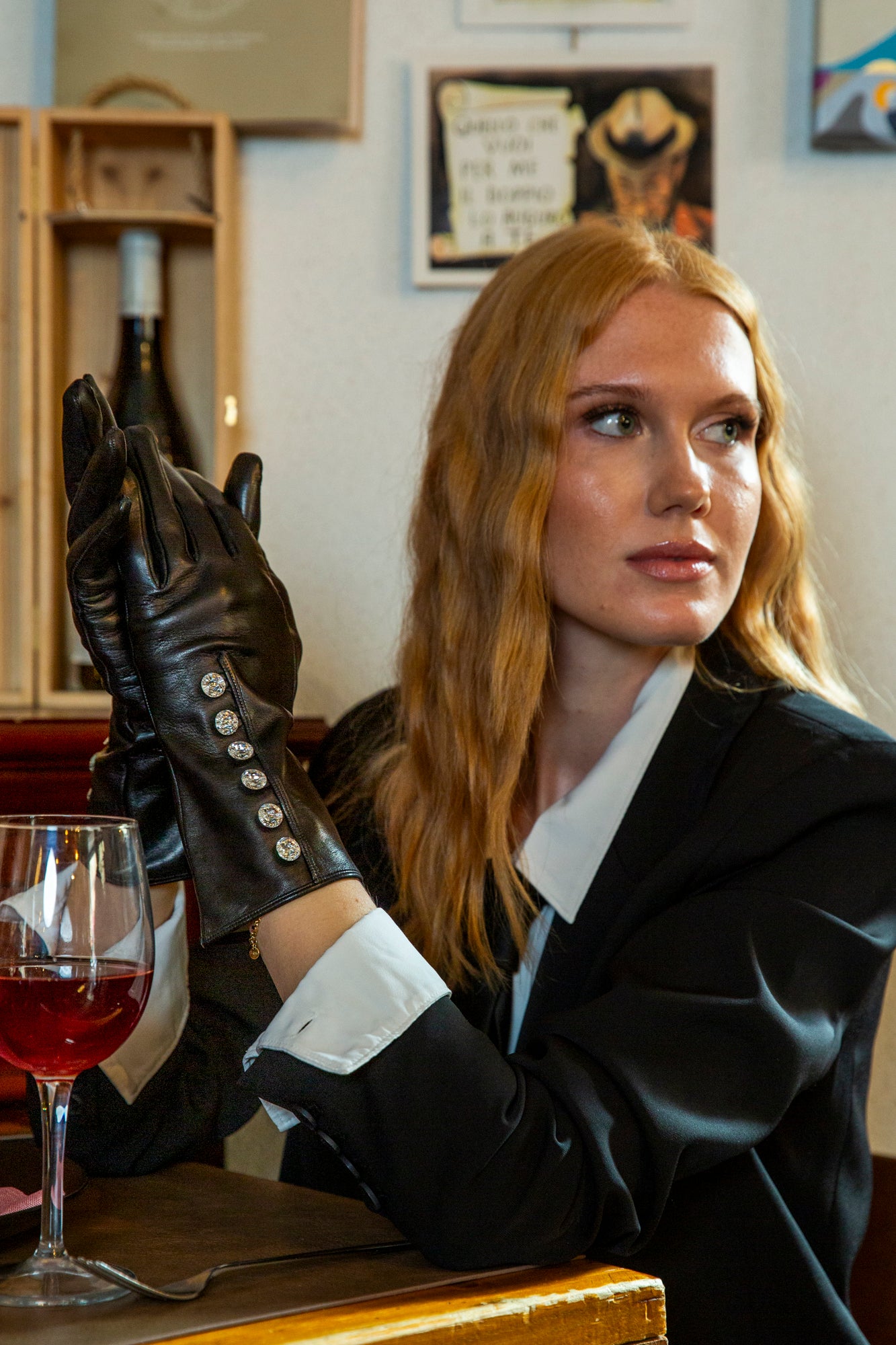 Guanti 4 pollici in vera pelle metis foderato seta