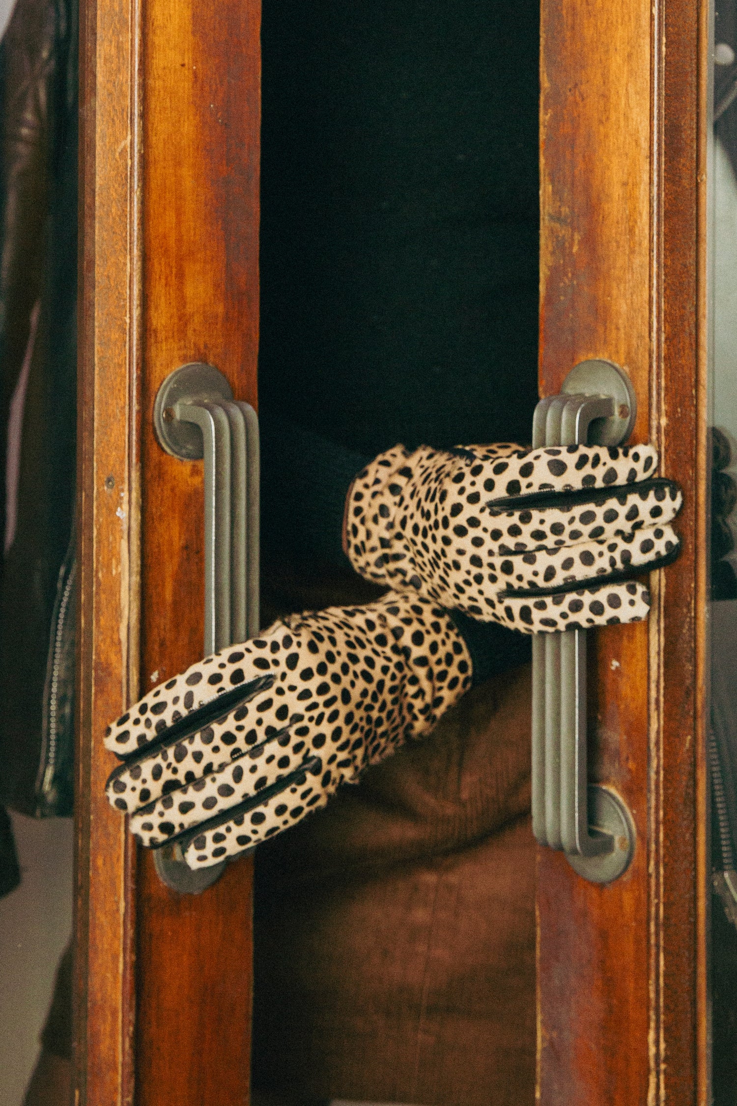 Guanto in vera pelle metis con dorso cavallino foderato cashmere