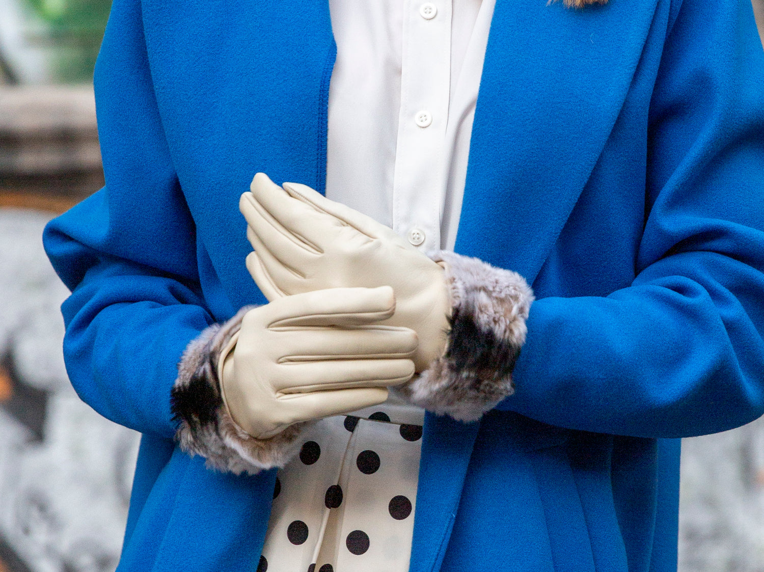 Guanti da donna lunghi in vera pelle metis foderati in seta con polso in Orylag®