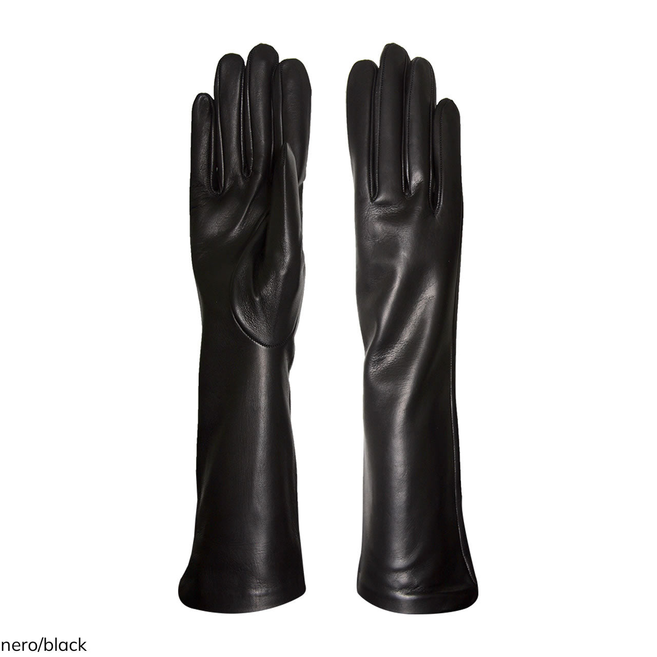 Gants classiques en cuir véritable métis doublés de soie pour femme de 6 pouces