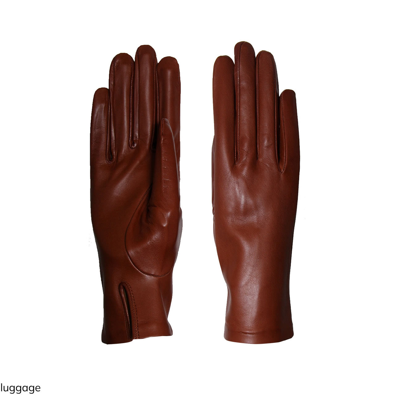 Gants classiques pour femmes en cuir de métis véritable avec doublure en soie