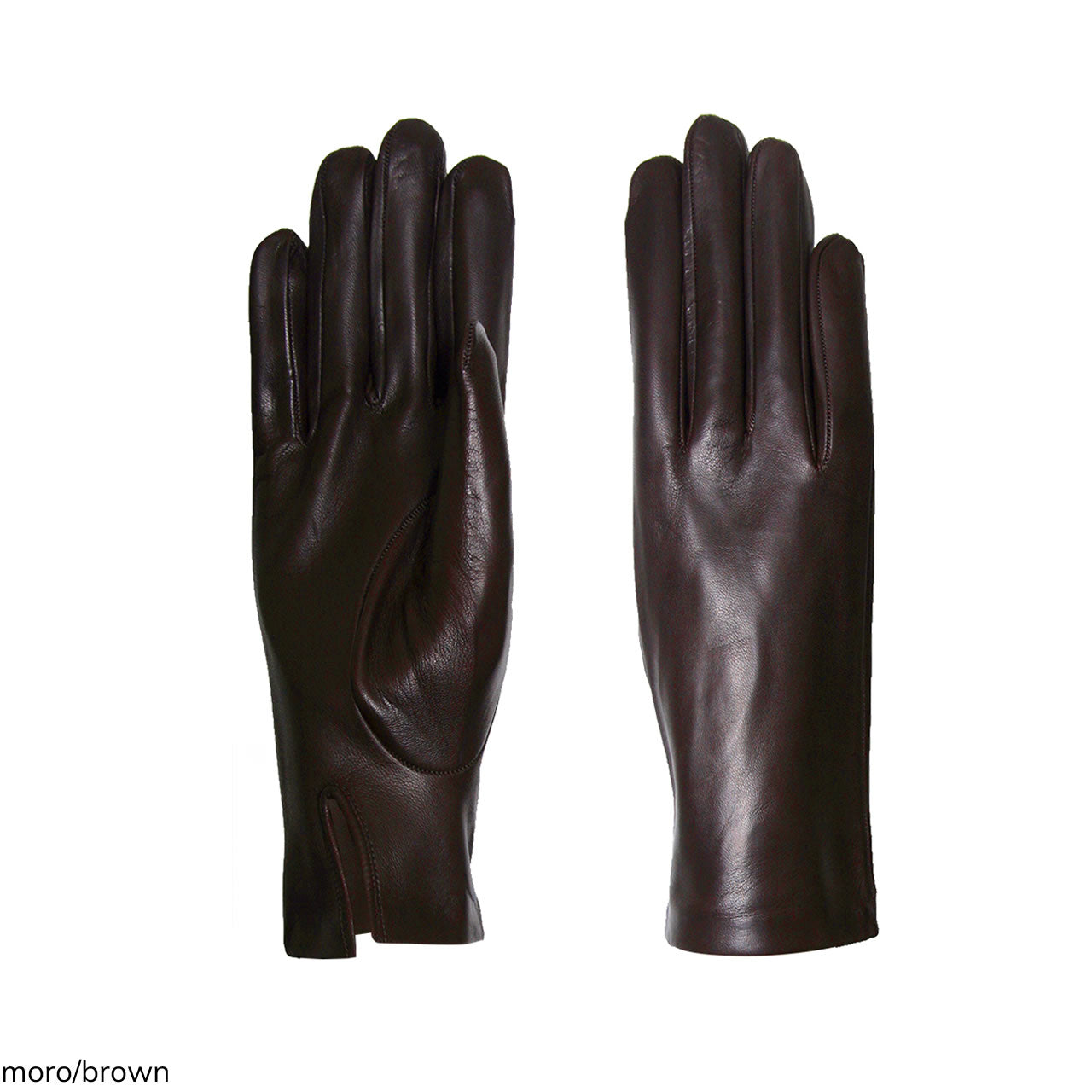 Gants classiques pour femmes en cuir de métis véritable avec doublure en soie