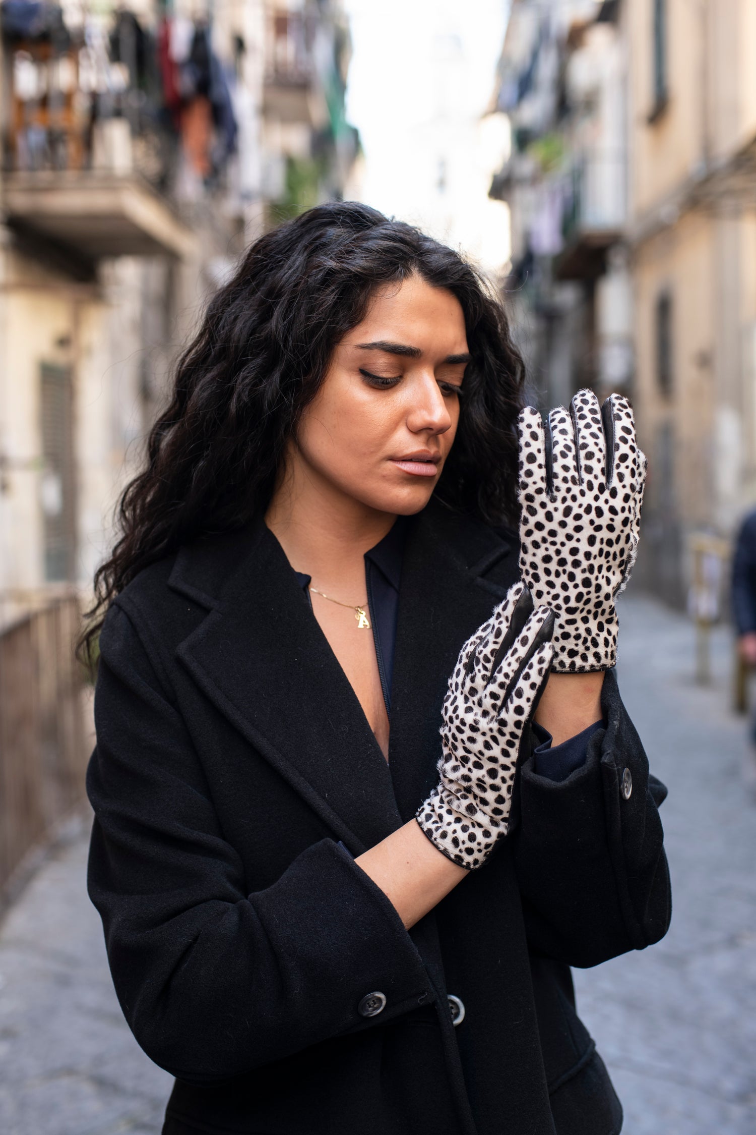 Guanto in vera pelle metis con dorso cavallino foderato cashmere