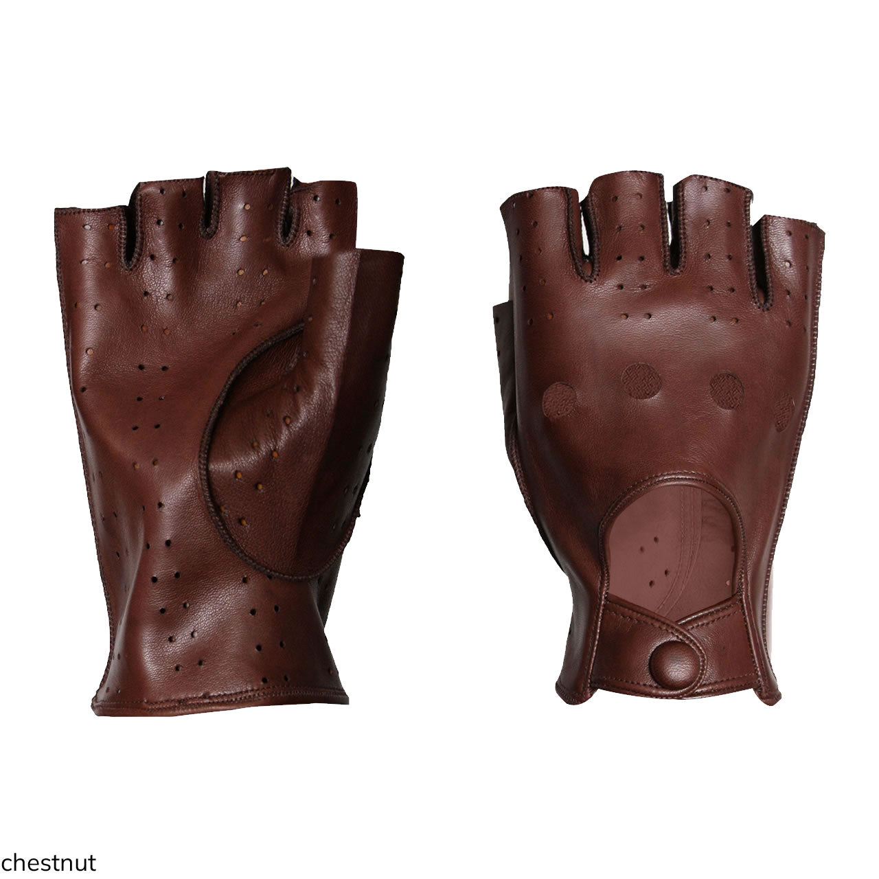 Guanti da uomo sportivo guida in vera pelle metis a mezze dita sfoderati