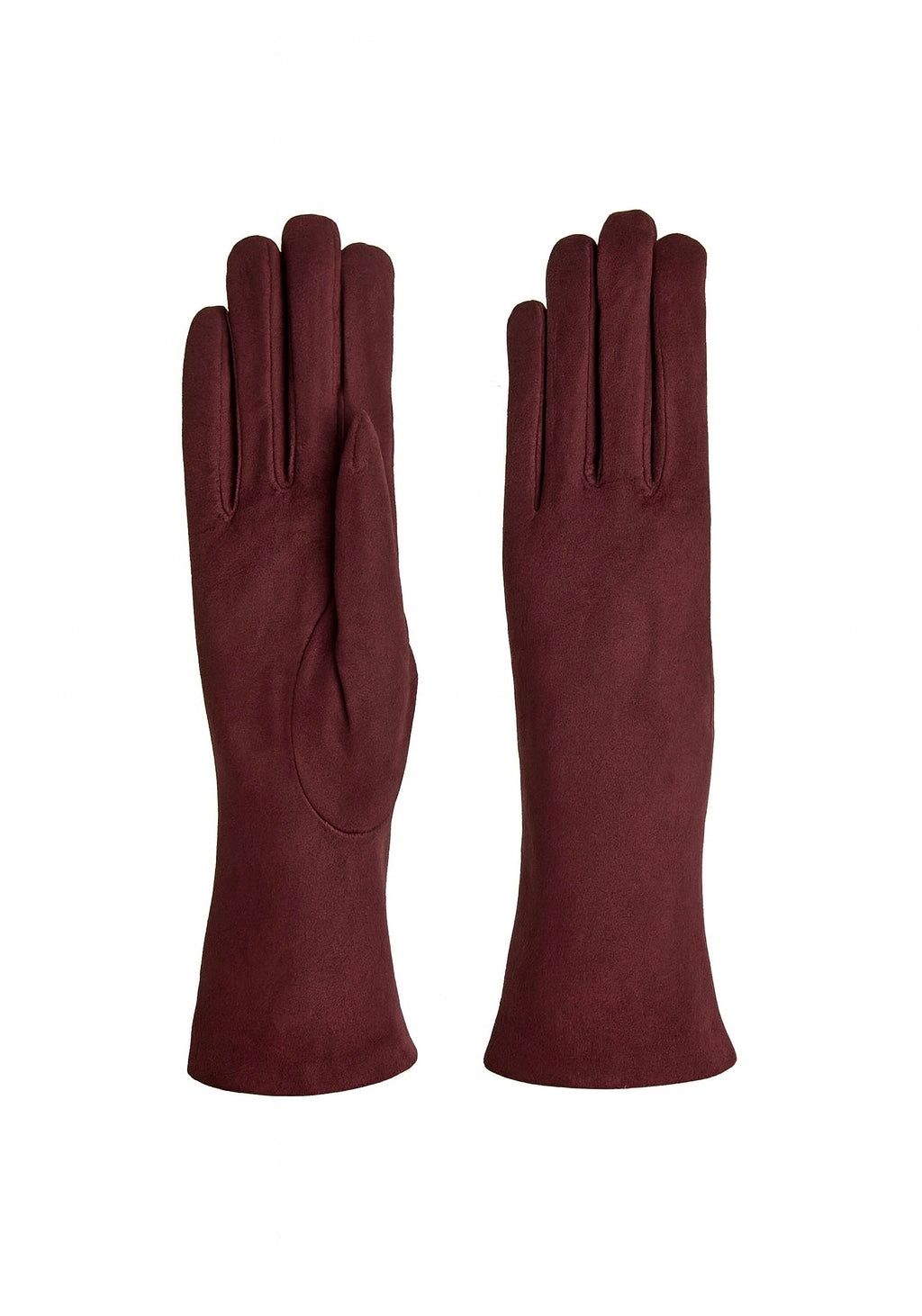 Guanti da donna classici in vera pelle scamosciata e fodera in cashmere