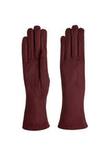 Guanti da donna classici in vera pelle scamosciata e fodera in cashmere