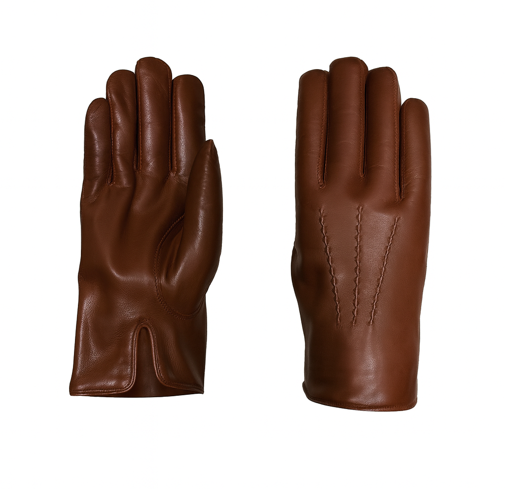 Classic Men's Leather Gloves Lined with Cashmere
