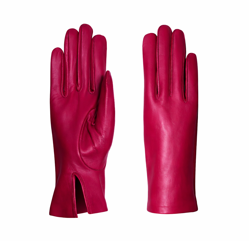 Gants classiques pour femmes en cuir de métis véritable avec doublure en soie