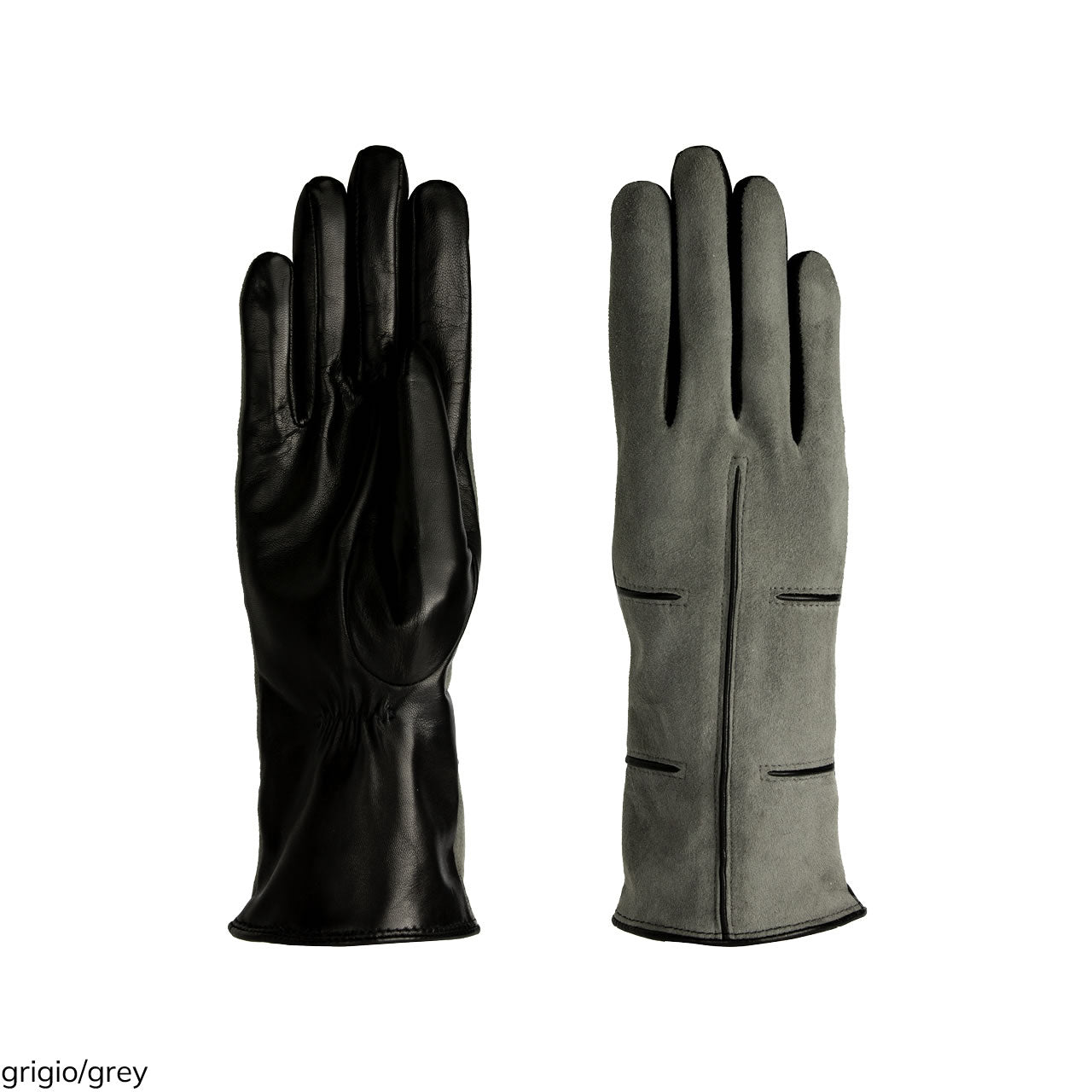 Women's gloves in real metis leather lined in cashmere with suede pattern