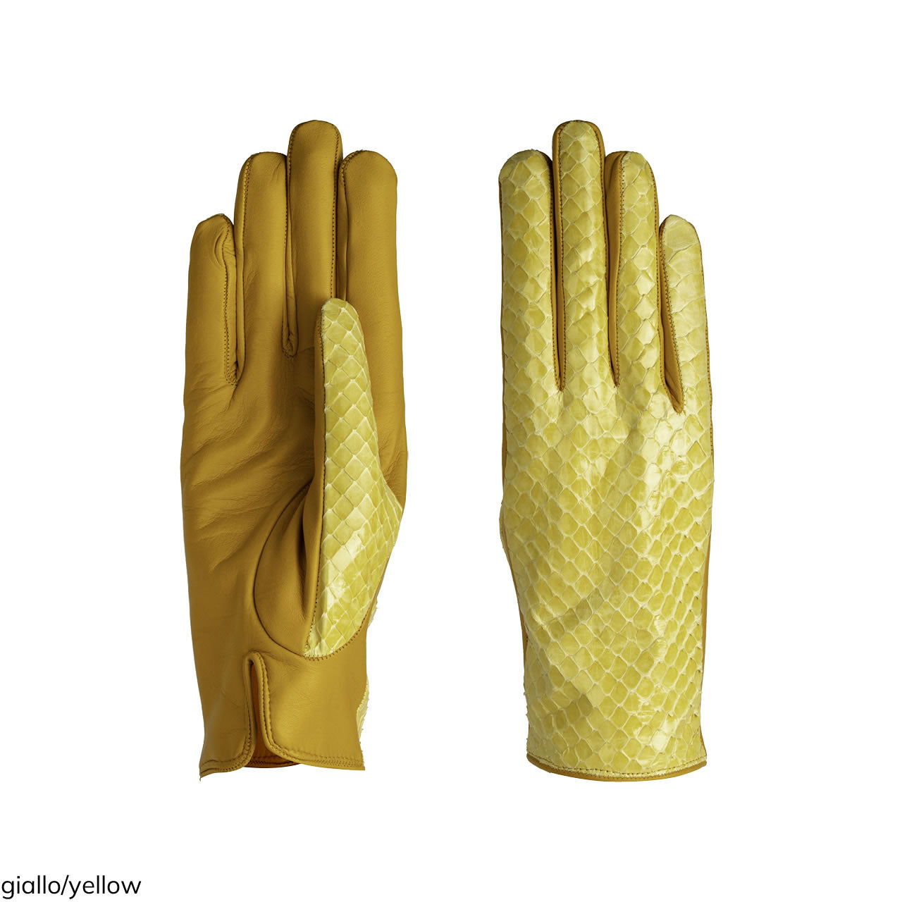 Women's gloves in real reptile with cashmere lining