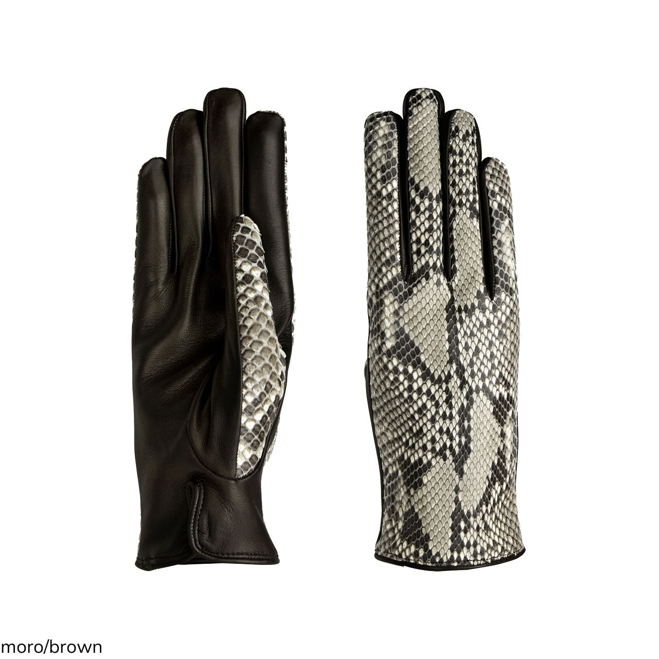 Women's gloves in real reptile with cashmere lining