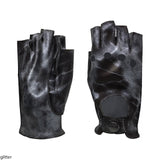 Women's half-finger driving gloves in genuine leather metis unlined