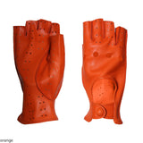 Women's half-finger driving gloves in genuine leather metis unlined