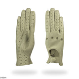 Women's Driving Gloves in Real Leather Metis Unlined with Button