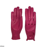 Women's Driving Gloves in Real Leather Metis Unlined with Button