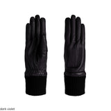 Guanti da donna in vera pelle metis foderato cashmere con polso in lana