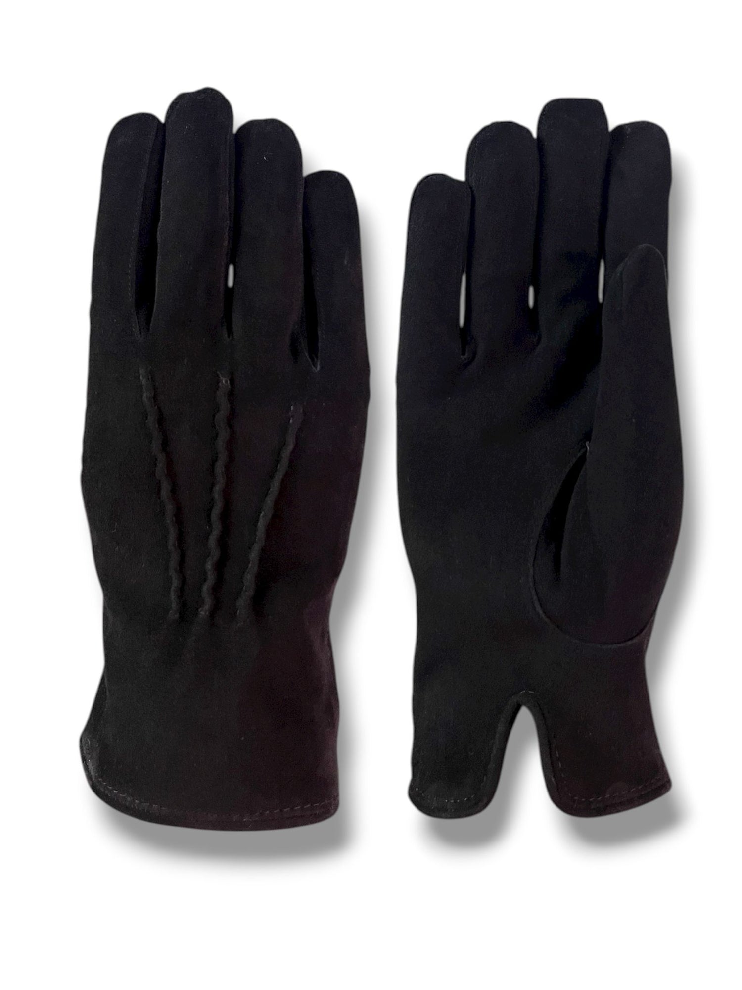 Guanti da uomo classici in vera pelle scamosciata e fodera in cashmere