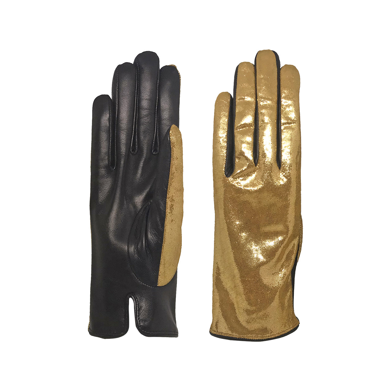 Classic gold glove in genuine metis leather lined with cashmere