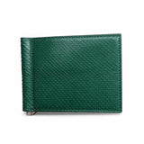 Portafogli in pelle lucida di Rettile con clip per banconote